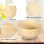 Unfinished Wood Mini Bowls Set of 40 – Small Wooden Pinch Bowls for Condiments, Dips, Salad, Nuts, Spices & Crafts, 1.2 x 2.2 Inch Round Sauce Bowls, Natural Unpainted Kitchen Serving Bowls