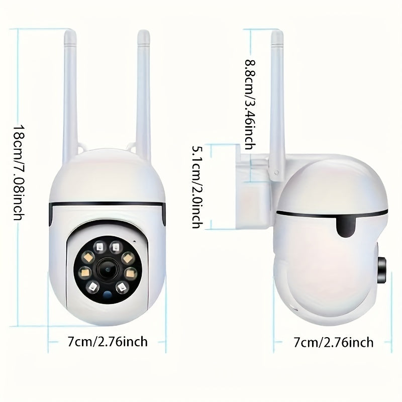 2-Pack 3MP 5GHz WiFi Security Camera Outdoor IP54 Waterproof Night Vision Motion Detection 2-Way Audio Remote App Surveillance Home Business