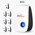 Ultrasonic Pest Control Device 2026 Upgraded Plug-In Repeller for Mosquitoes Mice Cockroaches Ants Spiders Fleas Chemical-Free Indoor Pest Repellent for Home Kitchen Office 4 6 8 Pack