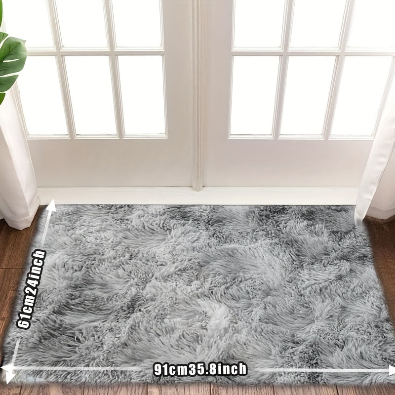 Plush Fluffy Area Rug Tie Dye Soft Indoor Carpet Non-Slip for Living Room Bedroom – Modern Home Decor Floor Mat | Multiple Sizes | Light Gray, Dark Gray, Black, Pink