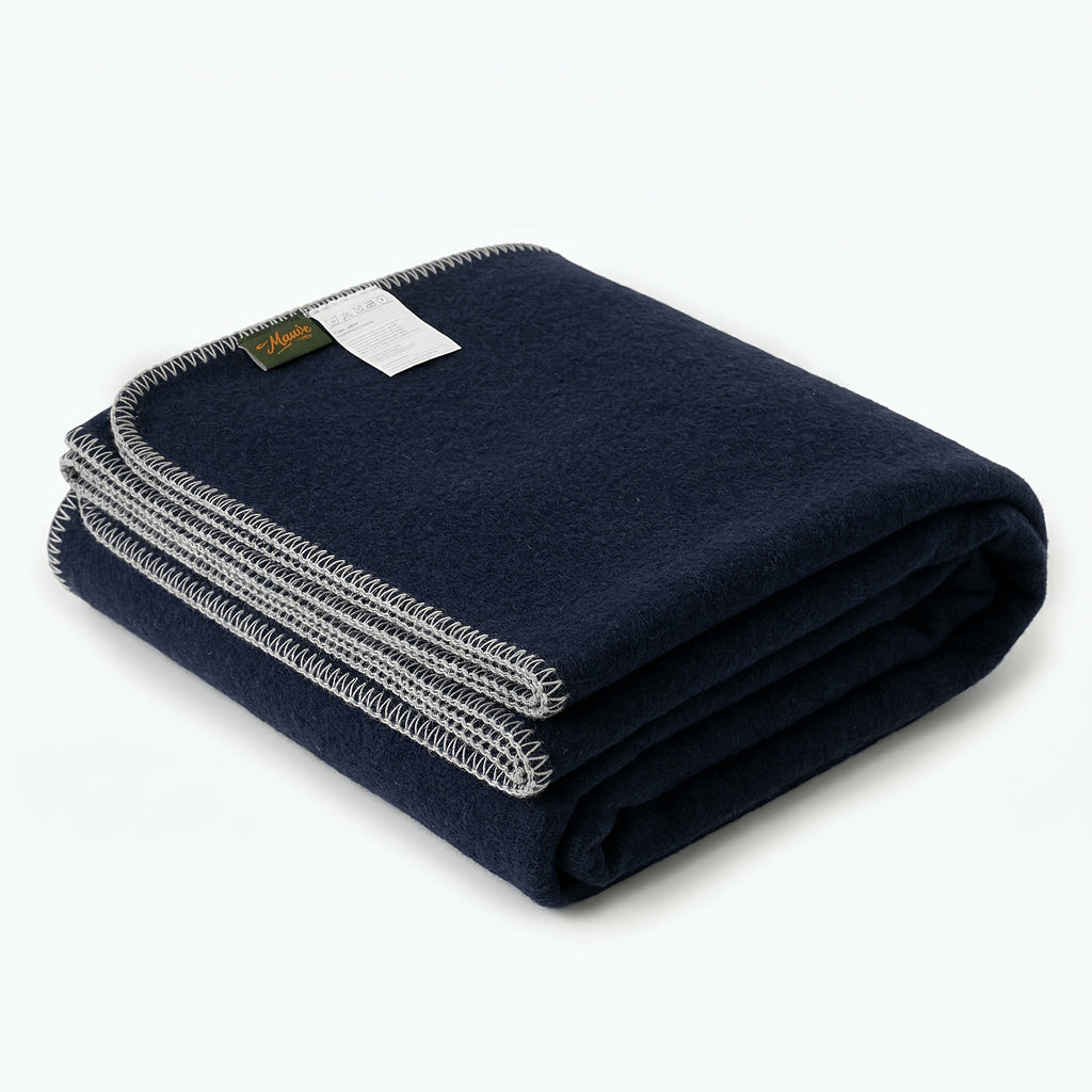 Merino Wool Blanket – Large 62”×86” Warm Thick Washable Throw | Sofa, Bed, Camping & Outdoor | 6 Colors | All Seasons