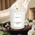 Vanilla Scented Candle Soy Wax Elegant Round Jar with Glitter Accents 70g Long-Burning Home Hotel Wedding Decor Gift for Christmas Valentine's Day Mother's Day