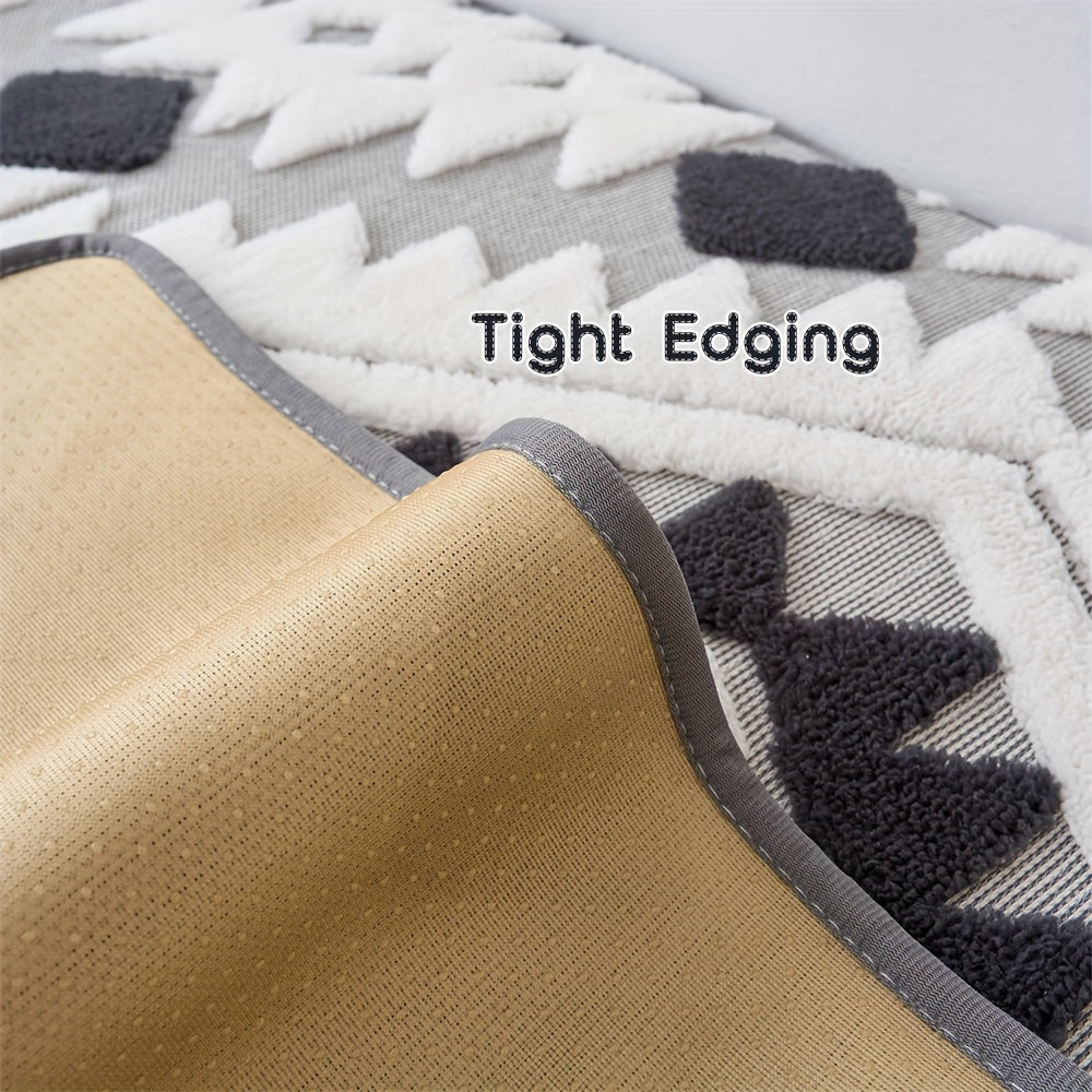 Bohemian Jacquard Sofa Cover Set 2pcs - Plush Thick Non-Slip L-Shaped Geometric Pattern Pet-Friendly All-Season Sofa Protector Machine Washable for Sectional Couches and Loveseats