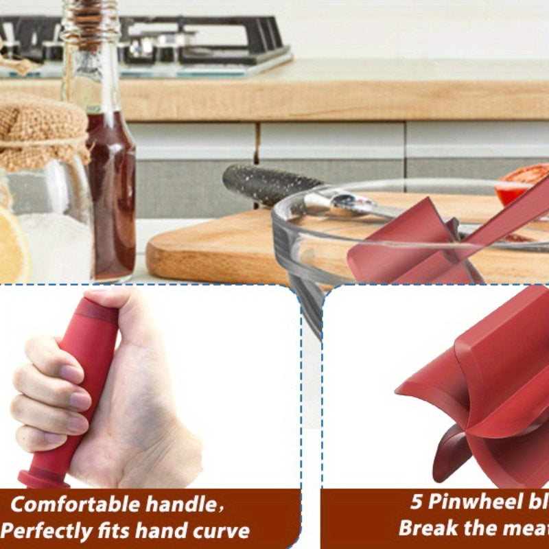 3-Piece Handheld Mixing Spatula & Chopper Set – Break-Resistant, Heat-Resistant Non-Stick Blend & Chop Tool – Potato Masher, Salad Chopper & Food Grinder – Kitchen Essentials