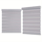 Cordless Zebra Blinds for Windows - Dual Layer Light Filtering & Blackout Roller Shades, Easy Install Custom Width 20"-64" x 72"H, Modern Window Treatment for Bedroom Living Room, 4 Colors