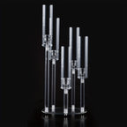 Clear Acrylic Candelabra Taper Candle Holder 5-Arm 6-Arm Wedding Centerpiece Dining Table Party Anniversary Decor