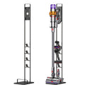 Vacuum Stand Holder Universal Storage Rack for Cordless Cleaners V6-V15 – Heavy Duty Metal Base, Trigger Lock Clamp, Wall Mountable, Accessories Organizer, Space-Saving Docking Station