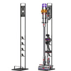Vacuum Stand Holder Universal Storage Rack for Cordless Cleaners V6-V15 – Heavy Duty Metal Base, Trigger Lock Clamp, Wall Mountable, Accessories Organizer, Space-Saving Docking Station
