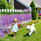 Artificial Wisteria Vine Garland 24 Pack 90 Feet Fake Hanging Flower String Purple Silk Floral Decor for Wedding Backdrop Party Ceiling Home Living Room Bedroom Outdoor Garden Boho Decor Bulk