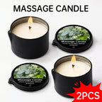 2-in-1 Soy Wax Massage Oil Candle Essential Oil Scented Warm Moisturizing Body Lotion Luxury Spa Candle Gift Set for Women Nail Salon Pedicure Wedding Christmas Valentine 1pc 2pc 6pc 17 Scents