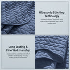 Microfiber Quilt Bedspread Set All Season Lightweight – Soft Breathable Quilted Coverlet Twin Full Queen King 16 Colors Machine Washable