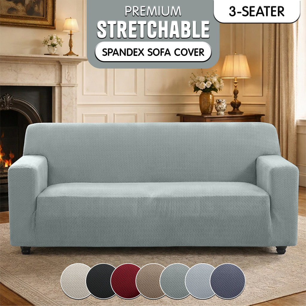 Luxury Spandex Sofa Cover Anti-Slip – Wrinkle-Free Elastic Couch Slipcover, Pet & Scratch-Proof, Machine Washable, All-Season, 7 Colors, 1/2/3 Seater, Living Room Home Decor