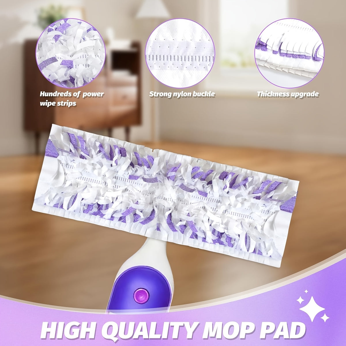Swiffer PowerMop Compatible Disposable Mop Pad Refills – Multi-Surface Floor Cleaning Pads for Hardwood, Tile & Laminate | 15 or 50 Count