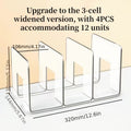Transparent Plastic Partition Board Closet Organizer Set 4pc – Wardrobe Classification Divider for Bags Books Clothes Bedroom Dormitory Home