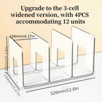 Transparent Plastic Partition Board Closet Organizer Set 4pc – Wardrobe Classification Divider for Bags Books Clothes Bedroom Dormitory Home
