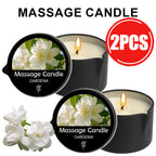 2-in-1 Soy Wax Massage Oil Candle Essential Oil Scented Warm Moisturizing Body Lotion Luxury Spa Candle Gift Set for Women Nail Salon Pedicure Wedding Christmas Valentine 1pc 2pc 6pc 17 Scents