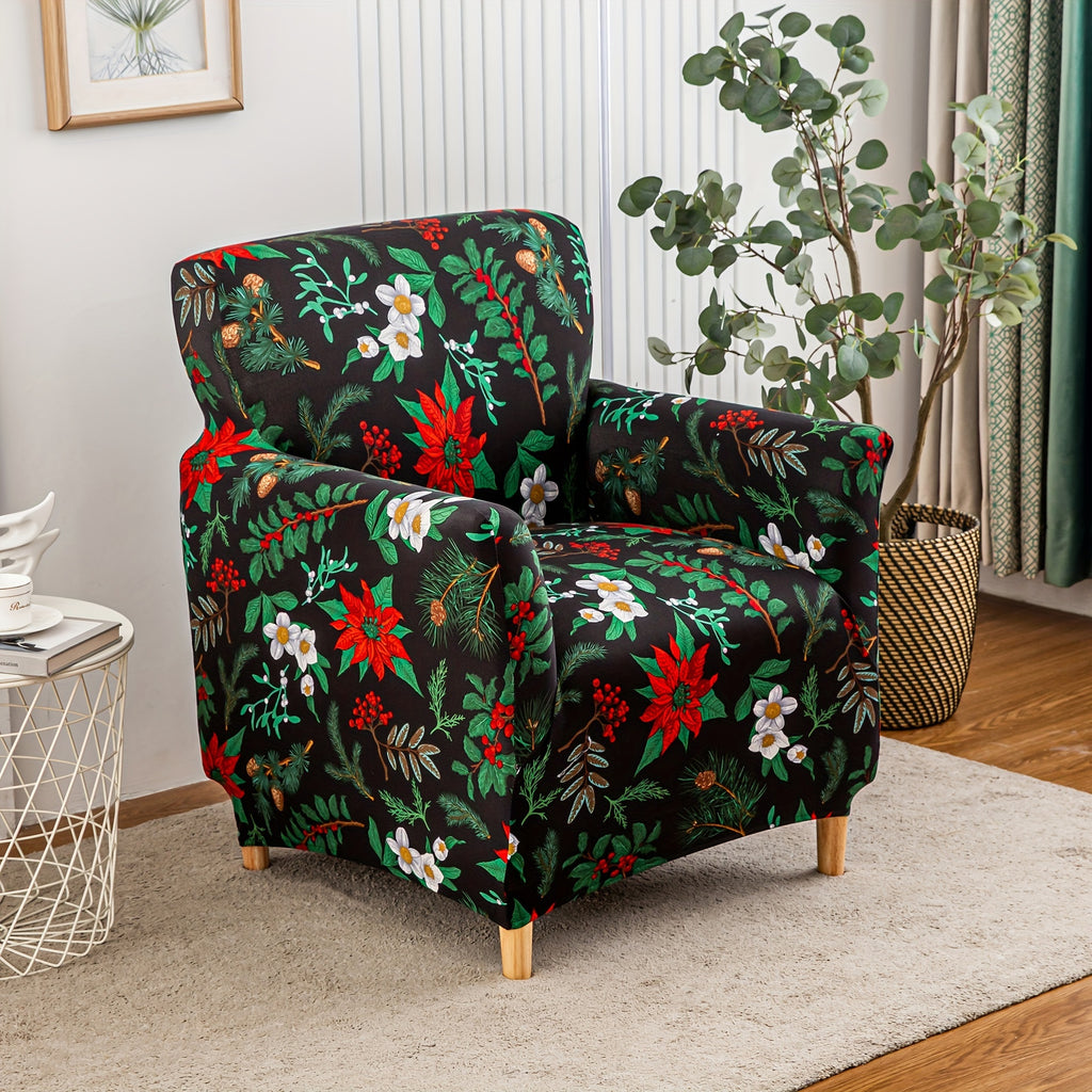 Stretch Armchair Slipcover 1pc - Mid Century Modern Accent Chair Cover with Arms Soft Furniture Protector for Living Room Office Reception Reading Machine Washable