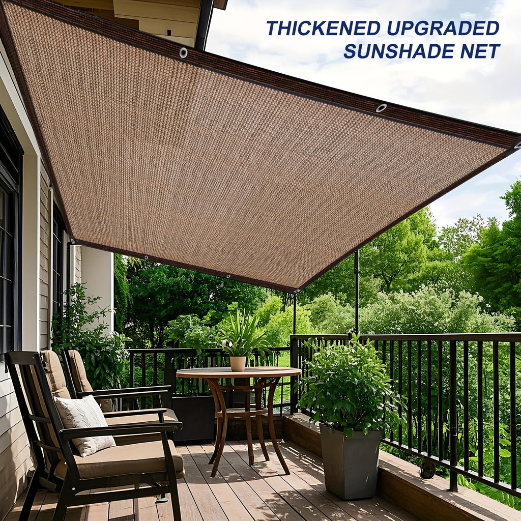 Anti-UV Sunshade Net for Garden, Greenhouse, Pergola & Terrace – Durable Sun Protection Shade Cloth for Plants & Outdoor Spaces | Brown & Black, Multiple Sizes