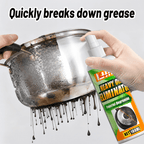 Heavy Duty Pot Grease Remover Spray with Microfiber Towel, Kitchen Degreaser for Cast Iron Pans Non-Stick Cookware Stove Top Oven, Quick-Acting Oil Cleaner with Nonslip Handle for Deep Kitchen Cleaning