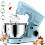 Stand Mixer 5QT 10-Speed Electric Kitchen Mixer with Dough Hook, Flat Beater, Wire Whip & Pouring Shield | Dishwasher-Safe Attachments for Baking & Cooking | Red, Silver or Blue
