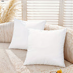 Throw Pillow Inserts 4-Pack 20x20 Inch Soft Hypoallergenic Polyester Fiber Stuffing Cushion Core with Zipper for Sofa Couch Bed Square White Pillow Filler