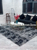 Velvet Shag Area Rug with Non-Slip Backing – Super Soft Plush Indoor Carpet for Living Room, Bedroom & Kitchen, Tie-Dye & Solid Colors, 5 Sizes