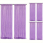 Sequin Curtains Backdrop 4 & 6 Panels 2x8FT - Shimmer Glitter Party Backdrop Curtain for Wedding Birthday Bachelorette Photo Booth, 25 Colors Reusable Event Decoration