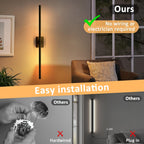 Wireless LED Wall Lights with Remote Control, 2 Pack Dimmable 3000K–6000K Battery Powered, No Wiring Needed, Contemporary Picture Lighting for Bedroom Hallway Living Room – Black & Gold Options