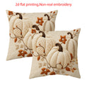 Boho Rustic Pumpkin Fall Throw Pillow Covers Set of 2 – Farmhouse Cushion Covers with Zipper, 4 Sizes 12x12 16x16 18x18 20x20 for Sofa Bed Car Autumn Decor, No Inserts