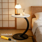 Metal Frame Side Table – 1 or 2 Tier | Indoor & Outdoor Bedside Table | Lightweight & Space-Saving | Living Room, Balcony, Office
