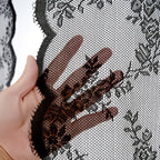 Boho Floral Lace Curtain Panels Set of 2 – Semi-Sheer Light Filtering, Rod Pocket, Pastoral Vintage Style for Bedroom Living Room Kitchen, 6 Sizes 4 Colors