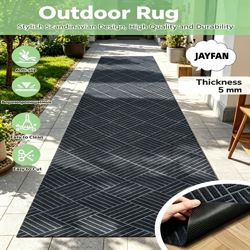 Hallway Runner Rug Non-Slip Vintage Diamond Pattern Machine Washable Rubber Backed – Kitchen, Entryway & Living Room Runner, 5 Sizes, Dark Gray & Dark Red