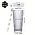 Glass Coffee Mug with Lid and Straw 20oz – Clear Summer Iced Drink Cup for Coffee, Tea & Smoothies – Travel Camping Drinkware, Gifts for Men & Women, Birthday, Holiday, Halloween, Christmas
