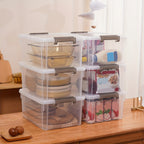 Clear Stackable Storage Boxes with Lids Set of 6 – 16.9 Quart Lockable Plastic Organizer Bins with Latches for Shelves, Multipurpose Home Office Clutter Storage and Organization Containers