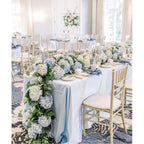 Silky Hydrangea Artificial Flowers 20/40 Pack, 16.2 Inch Blue & White – Outdoor Faux Hydrangea Stems for Wedding, Garden, Home Party, Exhibition & Christmas Decorations