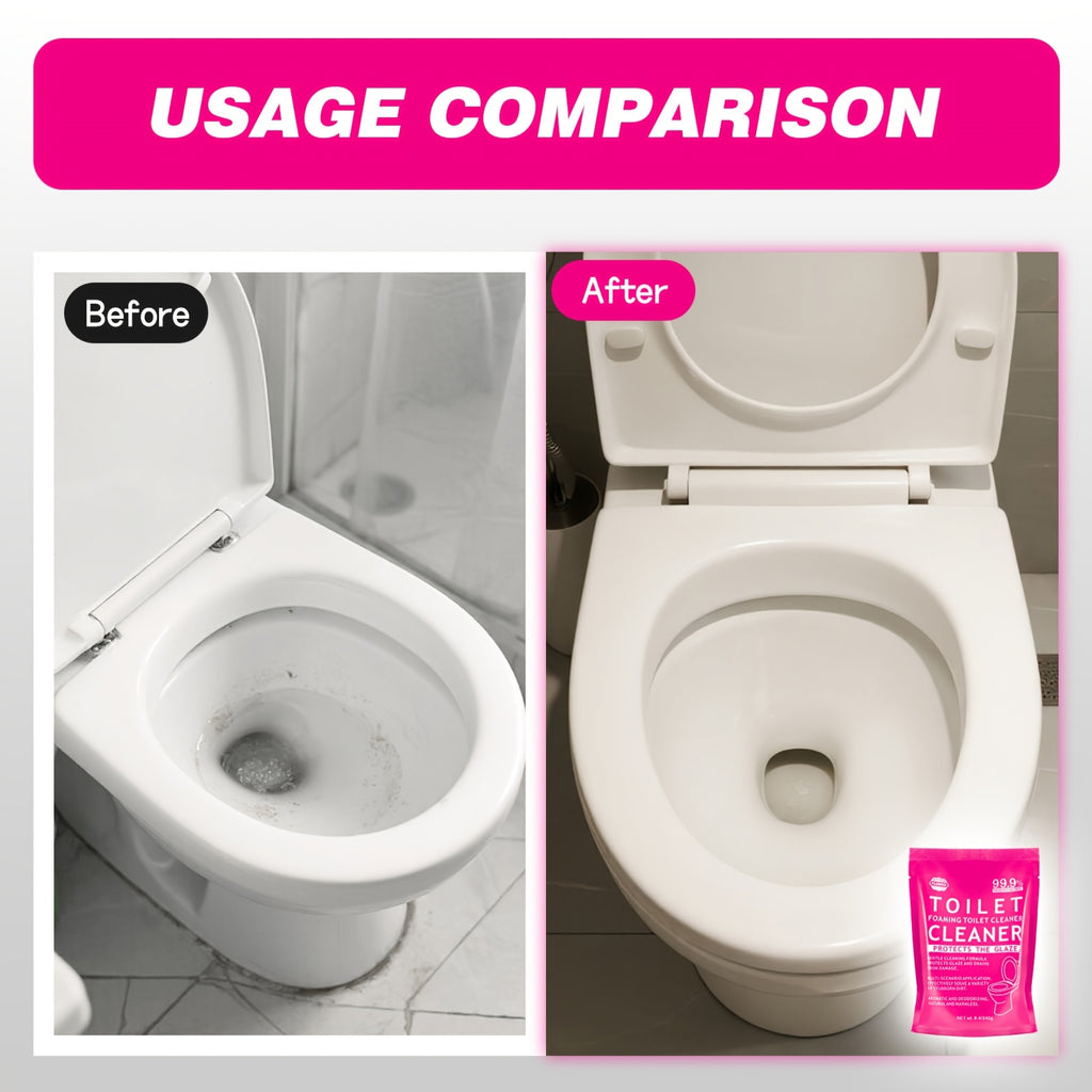Foam Toilet Powder Cleaner 5 Pack – Fast-Acting Stain Remover, Drain Unclogger & Deodorizer for Toilets, Ocean & Floral Scent, No Harsh Chemicals, Travel & Home Use