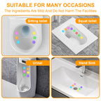Toilet Cleaning Gel Stamps with Dispenser & Air-Freshening Fragrance – 8 Pieces / 96 Gel Patterns Toilet Bowl Cleaner for Ceramic Surfaces, Bathrooms & Kitchens