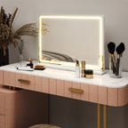 Smart LED Vanity Mirror with Dimmable Lights & Memory – 3 Color Modes, USB Port, Aluminum Frame, Hollywood Makeup Mirror for Bathroom, Bedroom & Desk, 13"x17" or 22"x19"