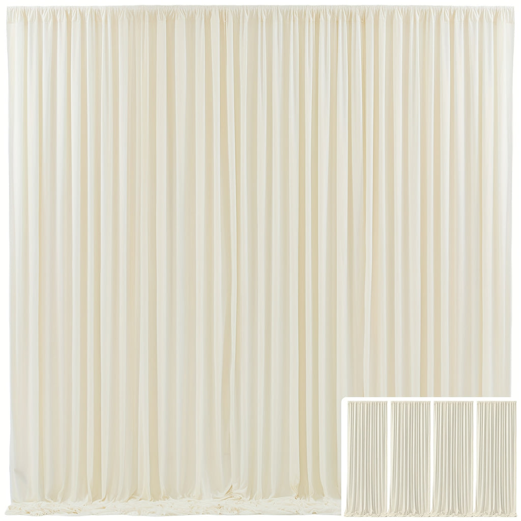 Photo Backdrop 4-Pack Taffeta Draping Background Cloth 5×10 Ft – Opaque Reusable Rod Pocket Panel for Weddings, Birthdays, Baby Showers & Photo Studios | 16 Colors