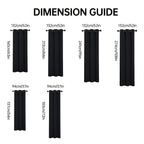 Rod Pocket Blackout Curtains 4 Panels Heavy Duty Coated Lining for Bedroom, Living Room & Office – Modern Room Darkening Thermal Drapes, 2 Sizes