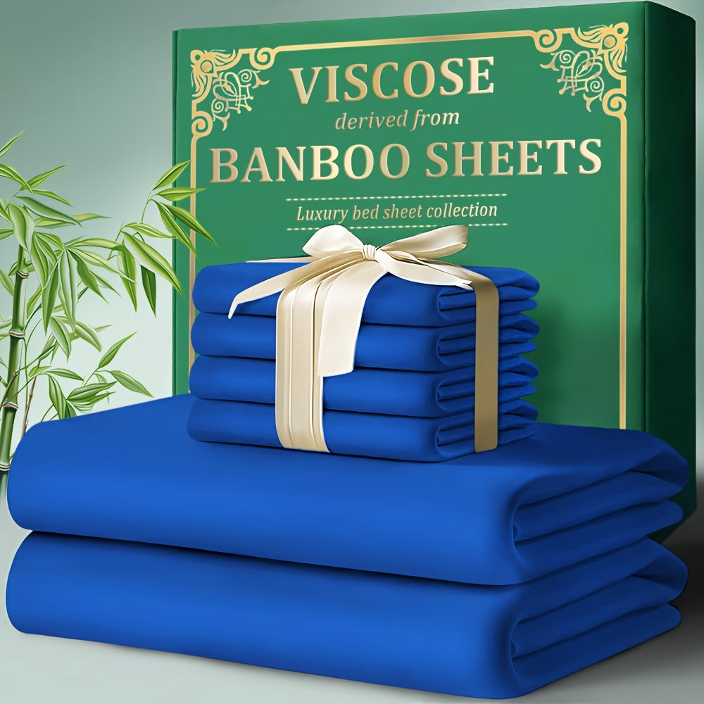 4-Piece Bamboo Bed Sheet Set | 2200TC Deep Pocket, Cooling & Breathable
