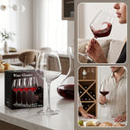 Burgundy Wine Glasses 460ml Artisan Crafted Red White Wine Glass 15.56oz for Women Men Weddings Birthdays Mother's Day Gift