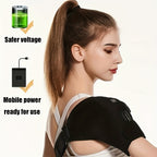 Heated Shoulder Massager with 3 Vibration & Heating Modes, Wireless USB Charging Multifunctional Shoulder Wrap Massager for Pain Relief Relaxation, Gift for Elderly Parents Friends