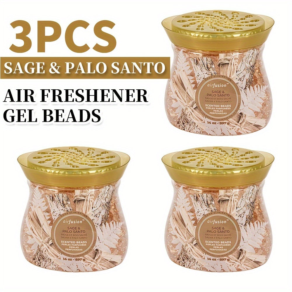 Air Freshener Scented Beads 3-Pack 14oz Each Long-Lasting Fragrance Odor Eliminator for Home Room Closet Bathroom Car Office Fabric Aromatherapy Multiple Scents