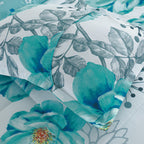 Reversible Floral Comforter Set 2/3 Piece – Dual-Sided Pattern & Color, Lightweight All-Season Quilt with Pillowcases, Soft Bedding Set Twin Queen King