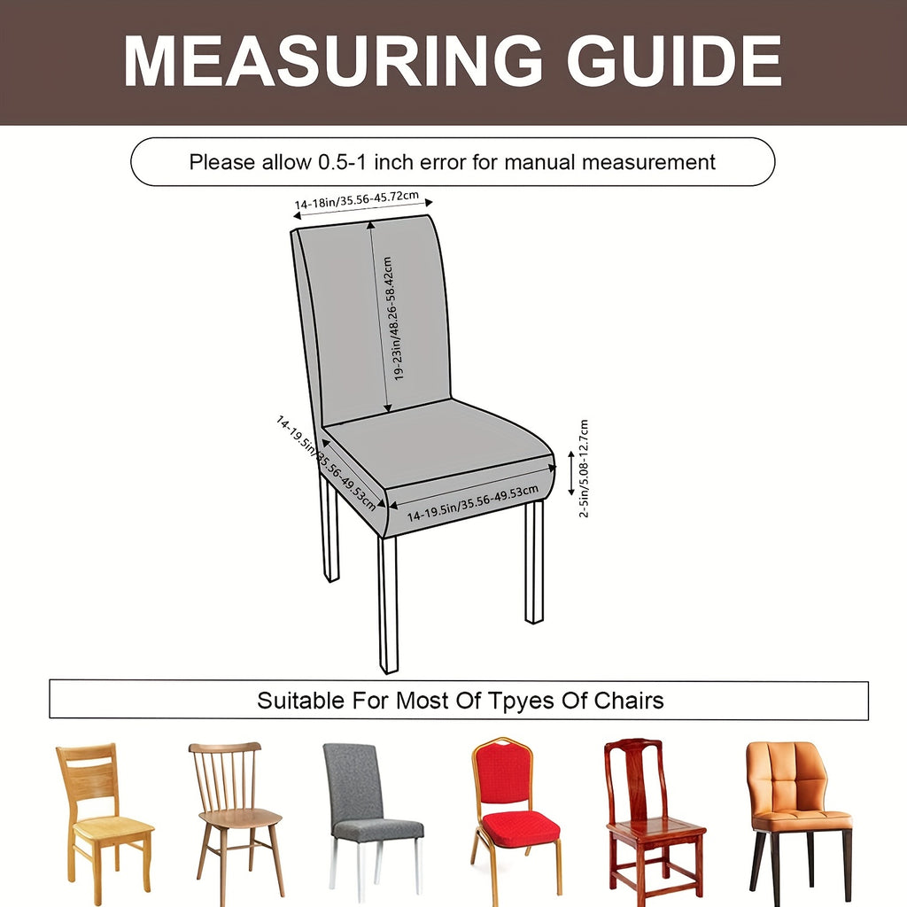 Dining Chair Covers 4/6pcs – Plant Print Stretch Parsons Chair Slipcovers 90% Polyester Elastic Band All-in-One Seat & Back Protector, Vintage Elegant Style for Kitchen Wedding Mother's Day Gift