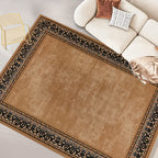 Classical Bohemian Luxury Flannel Rug Non-Slip Machine Washable – Vintage Plush Area Rug for Living Room, Bedroom & Home Decor – 4 Sizes Up to 78.7x116in