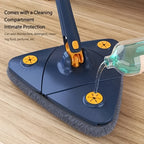 360 Rotating Spin Mop Hands-Free Wet Dry Floor Cleaner with Long Handle – Multi-Surface Home Cleaning Mop, No Battery Required