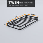 Box Spring Bed Base 5/7/9 Inch – 3000 Lbs Heavy Duty Metal Mattress Foundation, Fabric Cover, Noise-Free & Easy Assembly | Twin & Queen