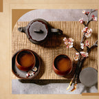 Wooden Tea Cups Set of 10 | Japanese Solid Wood Coffee Mugs 6oz Natural Drinking Teacup for Milk Hot Drinks Home & Kitchen